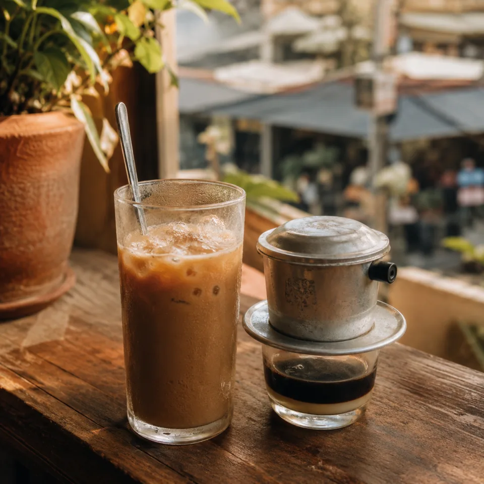 Cà phê sữa đá, pha máy, trà trái cây